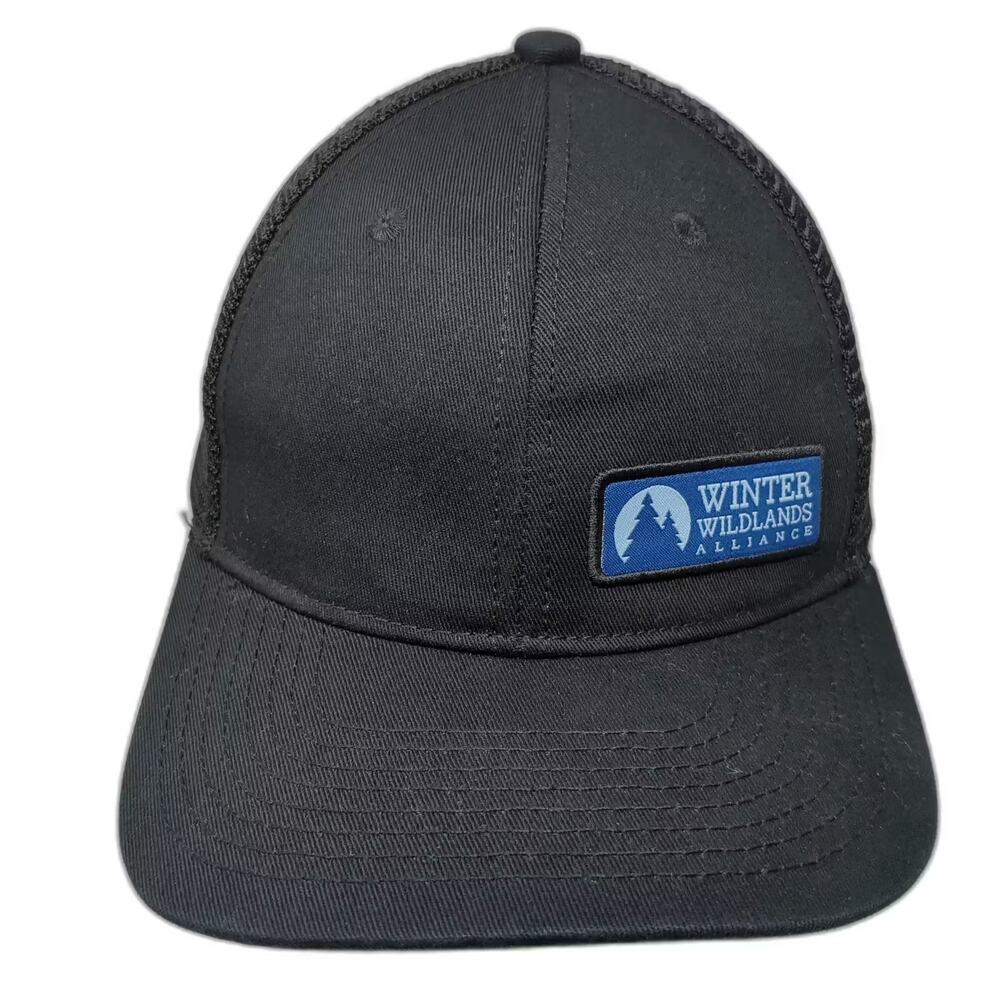 Flylow Winter Wildlands Alliance Trucker Hat Black Blue OS Snapback Mesh Patch